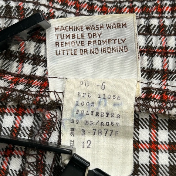 Montgomery Ward Vintage 80’s‎ Pants Size 12 Plaid Wide Leg Retro 27x27 - Picture 12 of 14
